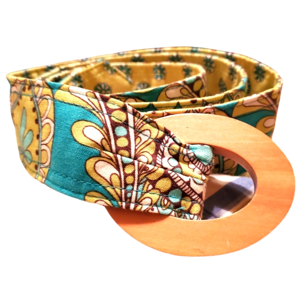Vera Bradley Vintage 2000s Peacock Reversible Belt 43"